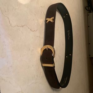 Paloma Picasso brown suede belt